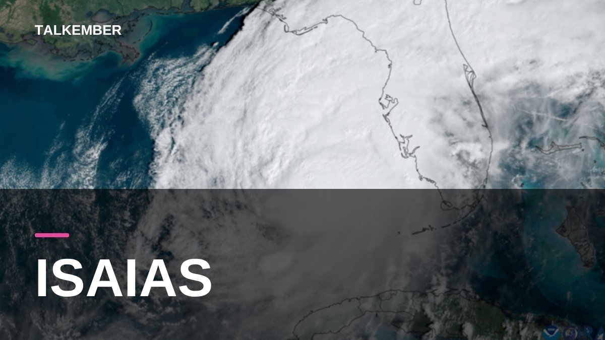 Satellite image of a hurricane over the Gulf of Mexico and Florida (file image of Hurricane Milton, 2024; not Isaias)